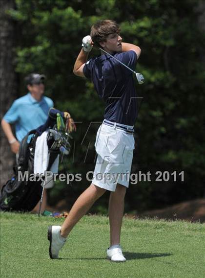 Thumbnail 3 in NCHSAA State 4A Boys Golf Championships (Day 1) photogallery.