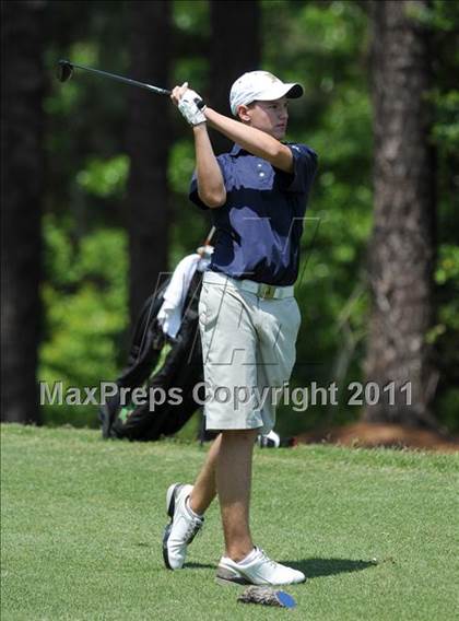 Thumbnail 2 in NCHSAA State 4A Boys Golf Championships (Day 1) photogallery.