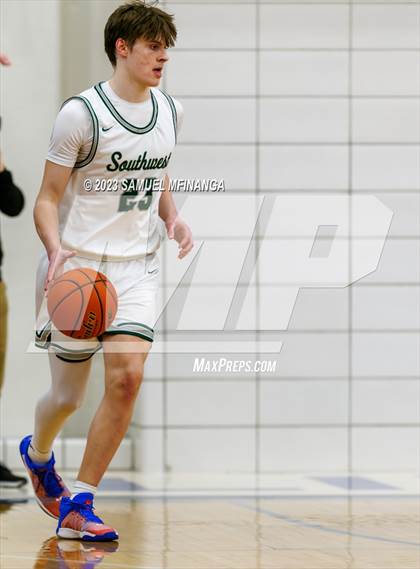 Thumbnail 2 in Lincoln Southwest vs. Lincoln High (HAC Tournament) photogallery.