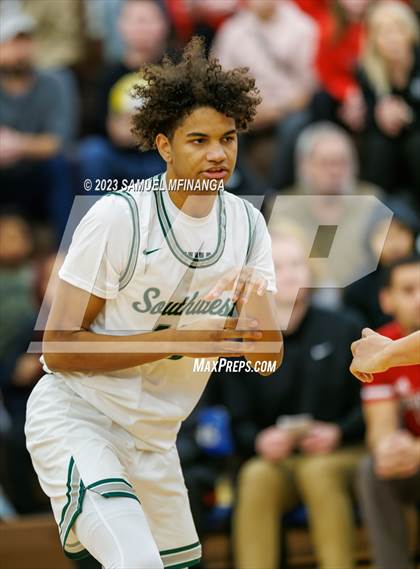 Thumbnail 1 in Lincoln Southwest vs. Lincoln High (HAC Tournament) photogallery.