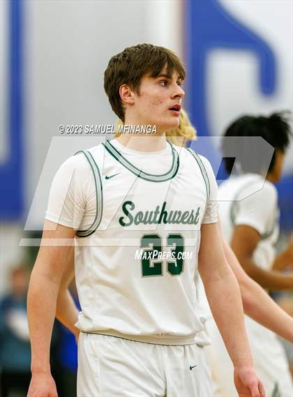Thumbnail 3 in Lincoln Southwest vs. Lincoln High (HAC Tournament) photogallery.