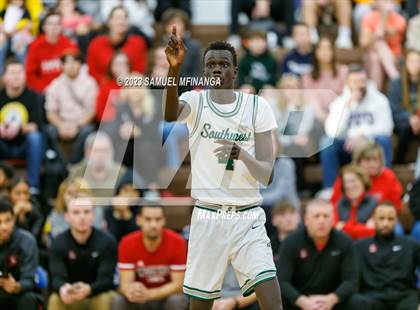 Thumbnail 3 in Lincoln Southwest vs. Lincoln High (HAC Tournament) photogallery.