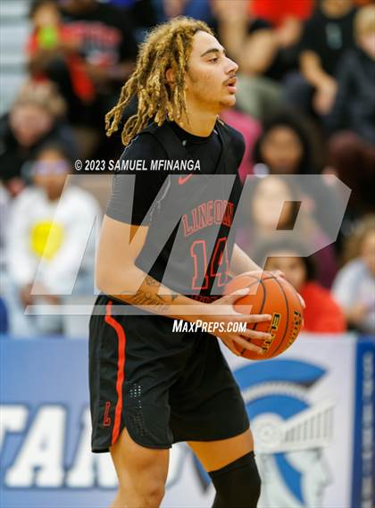 Thumbnail 3 in Lincoln Southwest vs. Lincoln High (HAC Tournament) photogallery.