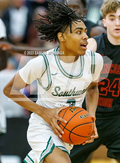 Thumbnail 2 in Lincoln Southwest vs. Lincoln High (HAC Tournament) photogallery.
