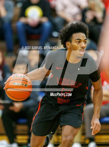 Thumbnail 3 in Lincoln Southwest vs. Lincoln High (HAC Tournament) photogallery.