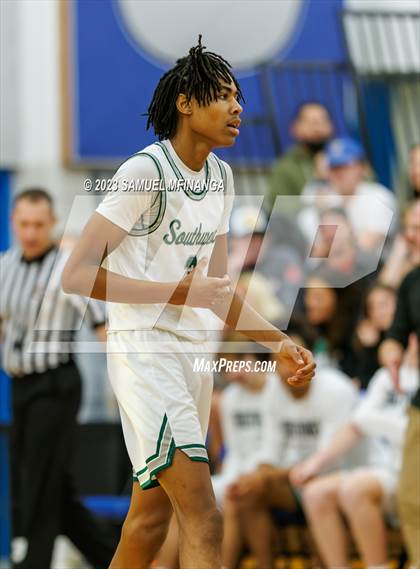 Thumbnail 2 in Lincoln Southwest vs. Lincoln High (HAC Tournament) photogallery.
