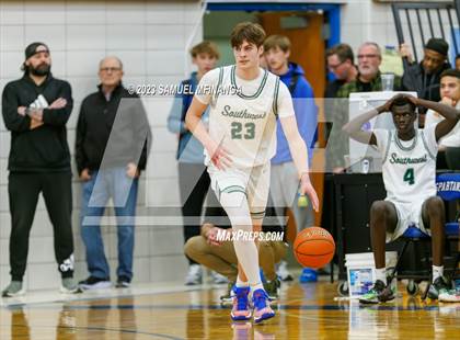 Thumbnail 3 in Lincoln Southwest vs. Lincoln High (HAC Tournament) photogallery.