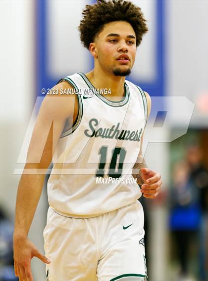 Thumbnail 1 in Lincoln Southwest vs. Lincoln High (HAC Tournament) photogallery.
