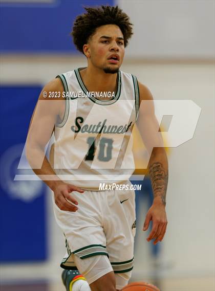 Thumbnail 2 in Lincoln Southwest vs. Lincoln High (HAC Tournament) photogallery.