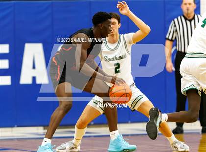 Thumbnail 2 in Lincoln Southwest vs. Lincoln High (HAC Tournament) photogallery.