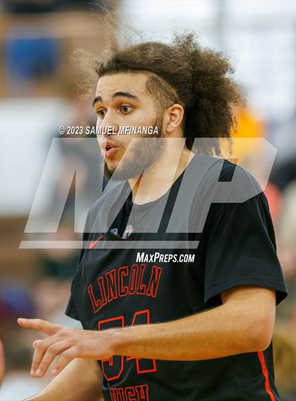 Thumbnail 3 in Lincoln Southwest vs. Lincoln High (HAC Tournament) photogallery.