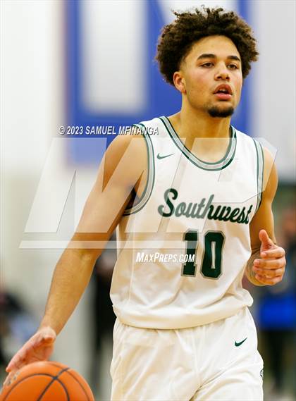 Thumbnail 2 in Lincoln Southwest vs. Lincoln High (HAC Tournament) photogallery.