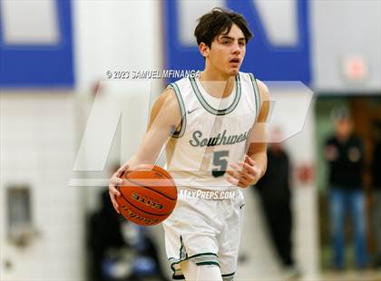 Thumbnail 2 in Lincoln Southwest vs. Lincoln High (HAC Tournament) photogallery.