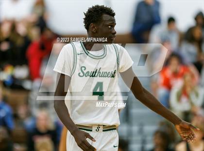 Thumbnail 3 in Lincoln Southwest vs. Lincoln High (HAC Tournament) photogallery.