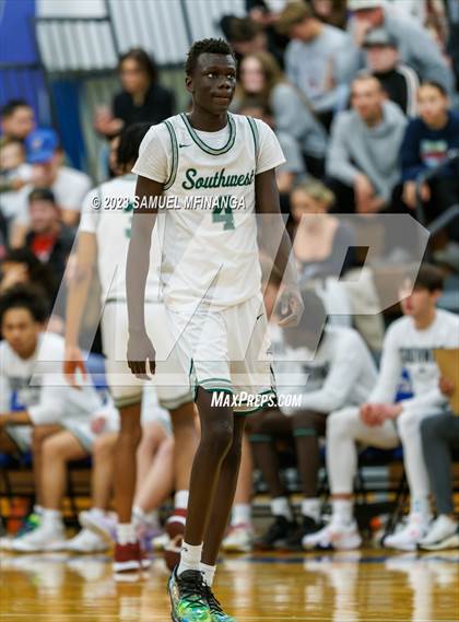 Thumbnail 3 in Lincoln Southwest vs. Lincoln High (HAC Tournament) photogallery.