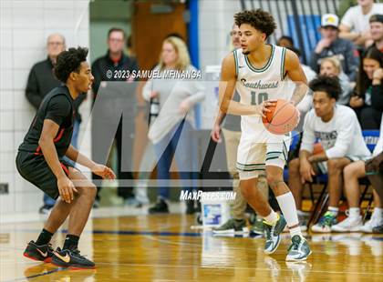 Thumbnail 3 in Lincoln Southwest vs. Lincoln High (HAC Tournament) photogallery.