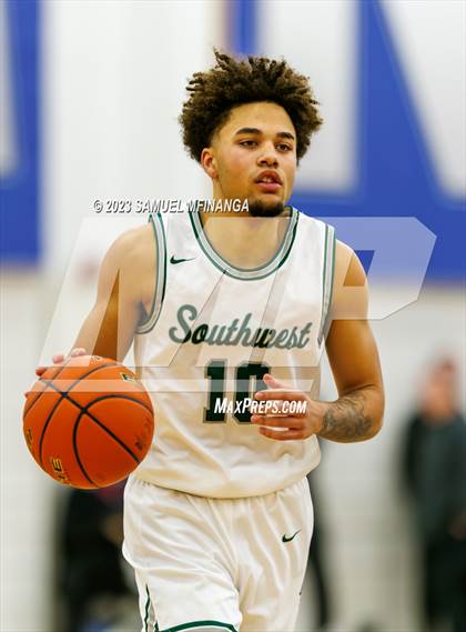 Thumbnail 2 in Lincoln Southwest vs. Lincoln High (HAC Tournament) photogallery.