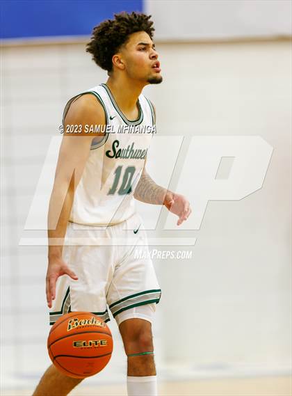 Thumbnail 2 in Lincoln Southwest vs. Lincoln High (HAC Tournament) photogallery.