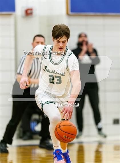Thumbnail 1 in Lincoln Southwest vs. Lincoln High (HAC Tournament) photogallery.