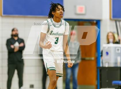 Thumbnail 3 in Lincoln Southwest vs. Lincoln High (HAC Tournament) photogallery.