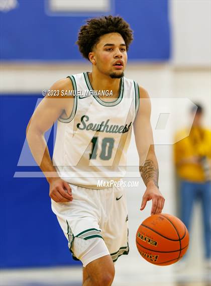 Thumbnail 1 in Lincoln Southwest vs. Lincoln High (HAC Tournament) photogallery.