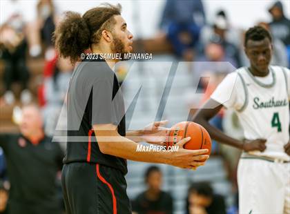 Thumbnail 3 in Lincoln Southwest vs. Lincoln High (HAC Tournament) photogallery.