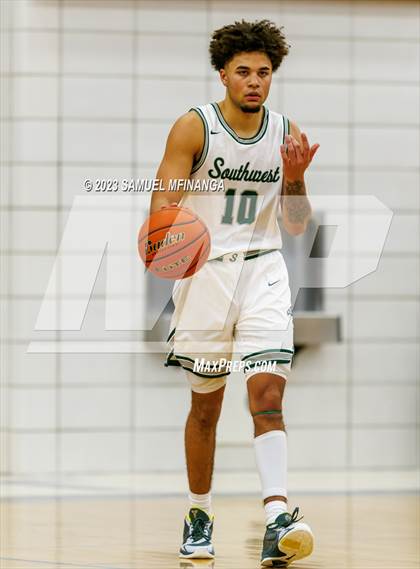 Thumbnail 3 in Lincoln Southwest vs. Lincoln High (HAC Tournament) photogallery.