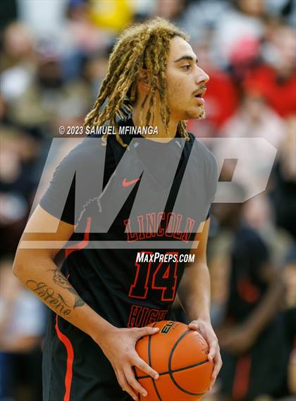 Thumbnail 1 in Lincoln Southwest vs. Lincoln High (HAC Tournament) photogallery.