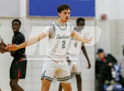 Thumbnail 3 in Lincoln Southwest vs. Lincoln High (HAC Tournament) photogallery.