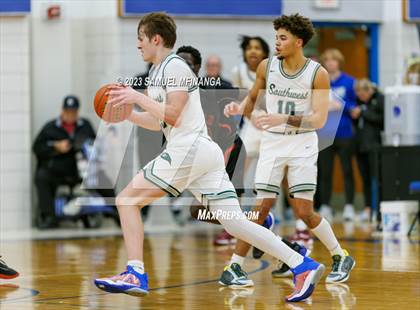 Thumbnail 2 in Lincoln Southwest vs. Lincoln High (HAC Tournament) photogallery.