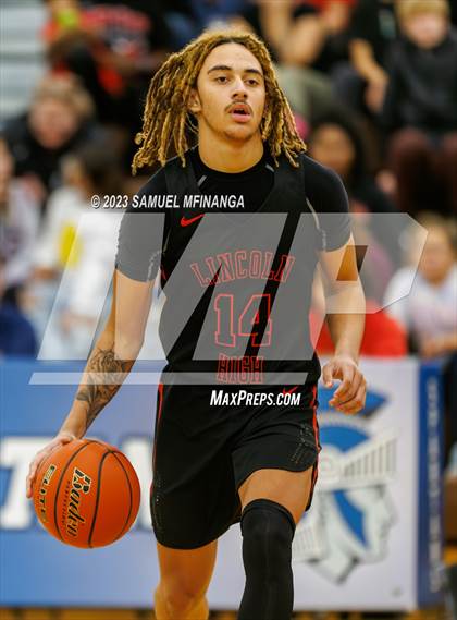 Thumbnail 2 in Lincoln Southwest vs. Lincoln High (HAC Tournament) photogallery.