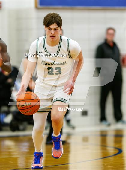 Thumbnail 2 in Lincoln Southwest vs. Lincoln High (HAC Tournament) photogallery.