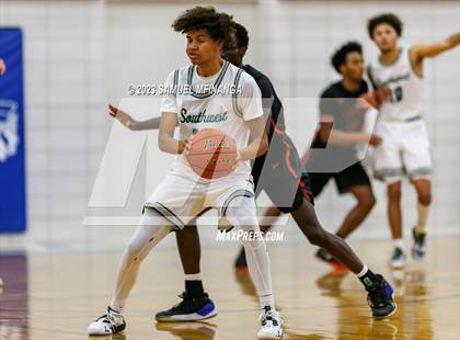 Thumbnail 1 in Lincoln Southwest vs. Lincoln High (HAC Tournament) photogallery.