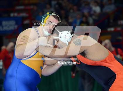 Thumbnail 1 in NYSPHSAA Wrestling Championships (Div.2 - 285 lb. Champ)  photogallery.