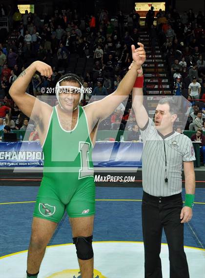 Thumbnail 1 in NYSPHSAA Wrestling Championships (Div.2 - 285 lb. Champ)  photogallery.