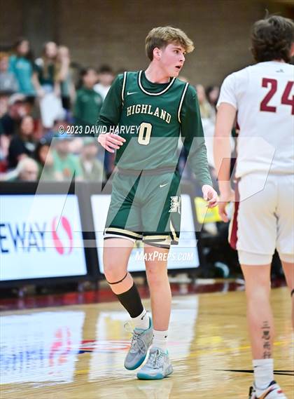Thumbnail 1 in (CHSAA 3A Boys Basketball Round 2) Highland vs Faith Christian photogallery.