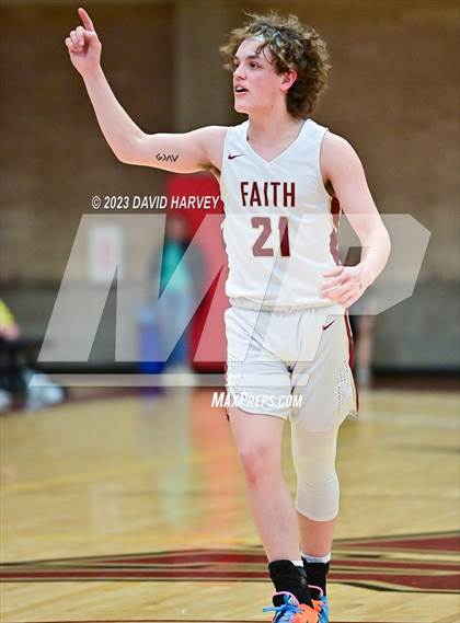 Thumbnail 3 in (CHSAA 3A Boys Basketball Round 2) Highland vs Faith Christian photogallery.