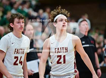 Thumbnail 3 in (CHSAA 3A Boys Basketball Round 2) Highland vs Faith Christian photogallery.