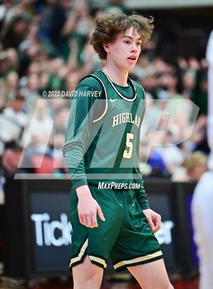 Thumbnail 1 in (CHSAA 3A Boys Basketball Round 2) Highland vs Faith Christian photogallery.