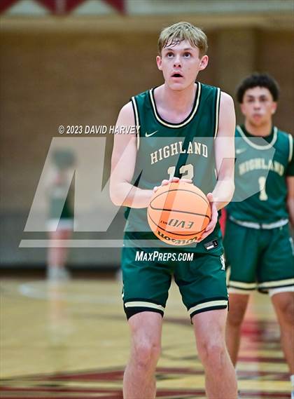 Thumbnail 1 in (CHSAA 3A Boys Basketball Round 2) Highland vs Faith Christian photogallery.