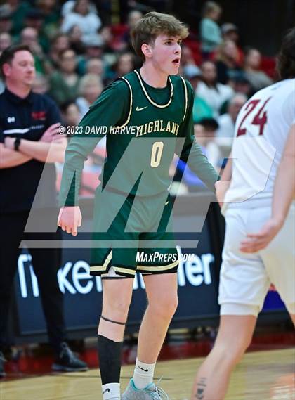 Thumbnail 3 in (CHSAA 3A Boys Basketball Round 2) Highland vs Faith Christian photogallery.