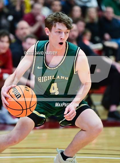 Thumbnail 2 in (CHSAA 3A Boys Basketball Round 2) Highland vs Faith Christian photogallery.