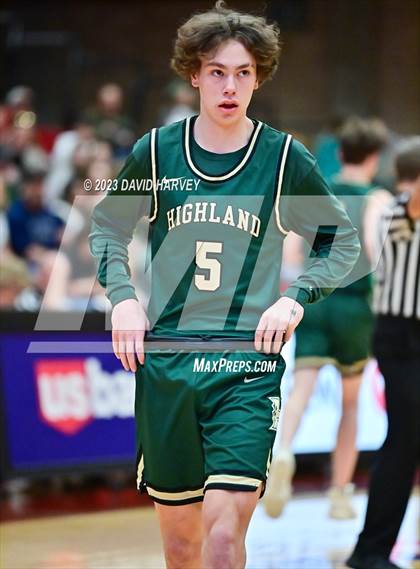 Thumbnail 3 in (CHSAA 3A Boys Basketball Round 2) Highland vs Faith Christian photogallery.
