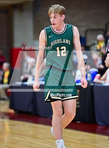 Thumbnail 3 in (CHSAA 3A Boys Basketball Round 2) Highland vs Faith Christian photogallery.