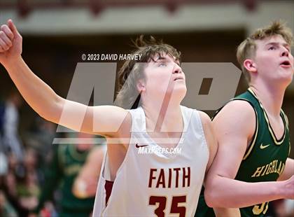 Thumbnail 2 in (CHSAA 3A Boys Basketball Round 2) Highland vs Faith Christian photogallery.