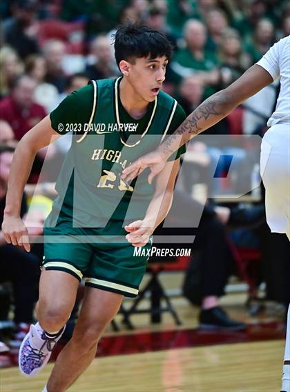 Thumbnail 2 in (CHSAA 3A Boys Basketball Round 2) Highland vs Faith Christian photogallery.