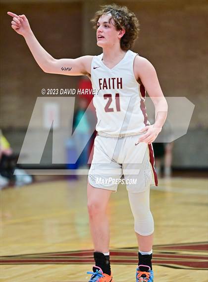 Thumbnail 1 in (CHSAA 3A Boys Basketball Round 2) Highland vs Faith Christian photogallery.