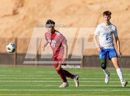 Thumbnail 1 in Elko vs Moapa Valley (JV Team Bulldog Invitational) photogallery.