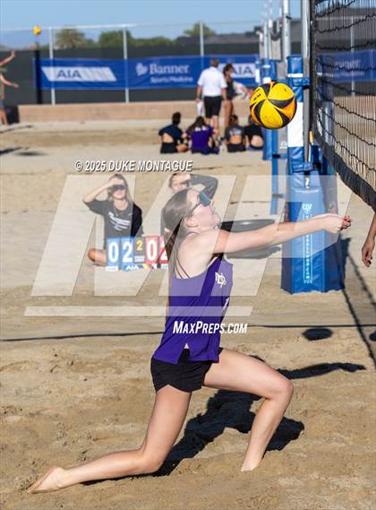 Thumbnail 1 in Queen Creek vs Notre Dame Prep (AIA Pairs D-I Semifinals) photogallery.