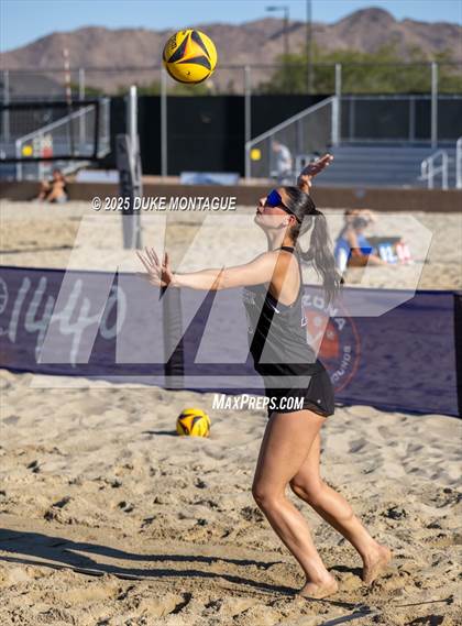 Thumbnail 2 in Queen Creek vs Notre Dame Prep (AIA Pairs D-I Semifinals) photogallery.